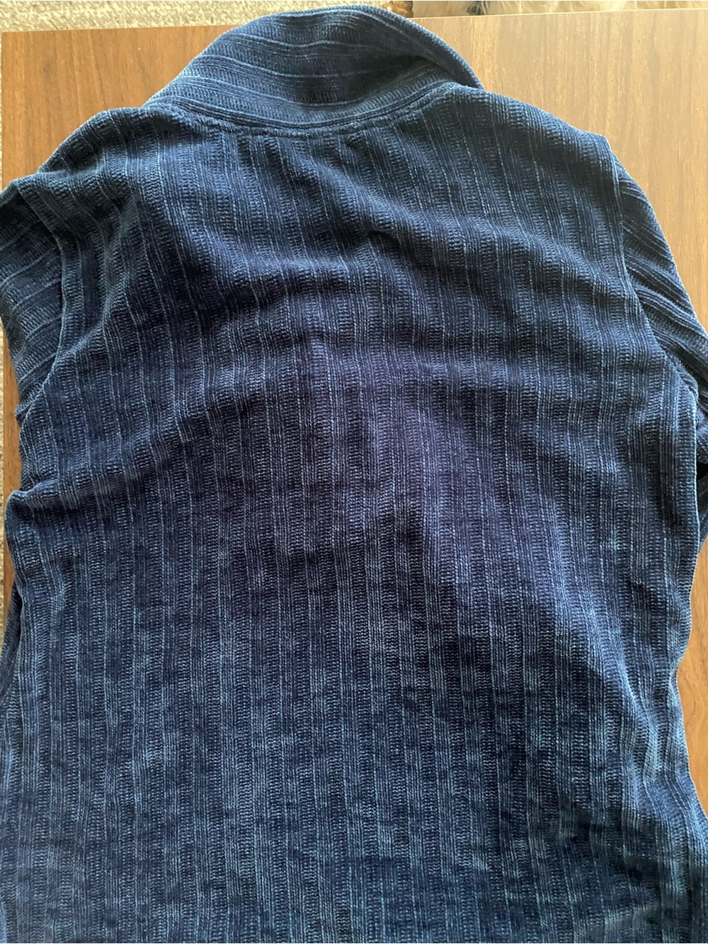 Ruby Rd. Navy Blue Corded Snap-Front Jacket - Picture 4 of 5